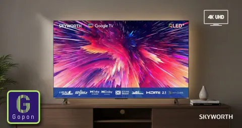 تلفزيون ذكي بنظام أندرويد 100 بوصة QLED بدقة 4K UHD من سكاي وورث