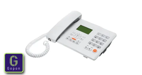 هاتف لاسلكي قابل لإعادة الشحن يدعم شريحة SIM والهاتف الأرضي مع شاشة LCD، رسائل SMS، معرف المتصل، وضع مكبر الصوت بدون استخدام اليدين، والاتصال السريع