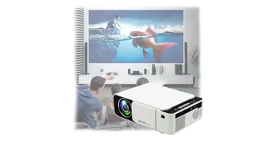 جهاز عرض ذكي Full HD بدقة 1080p وشاشة 170 بوصة مع عرض لاسلكي وتصحيح الانحراف