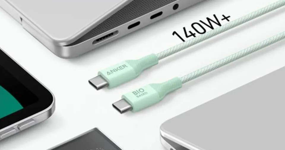 كيبل USB-C إلى USB-C بطول 1.8 متر 140 واط من أنكر